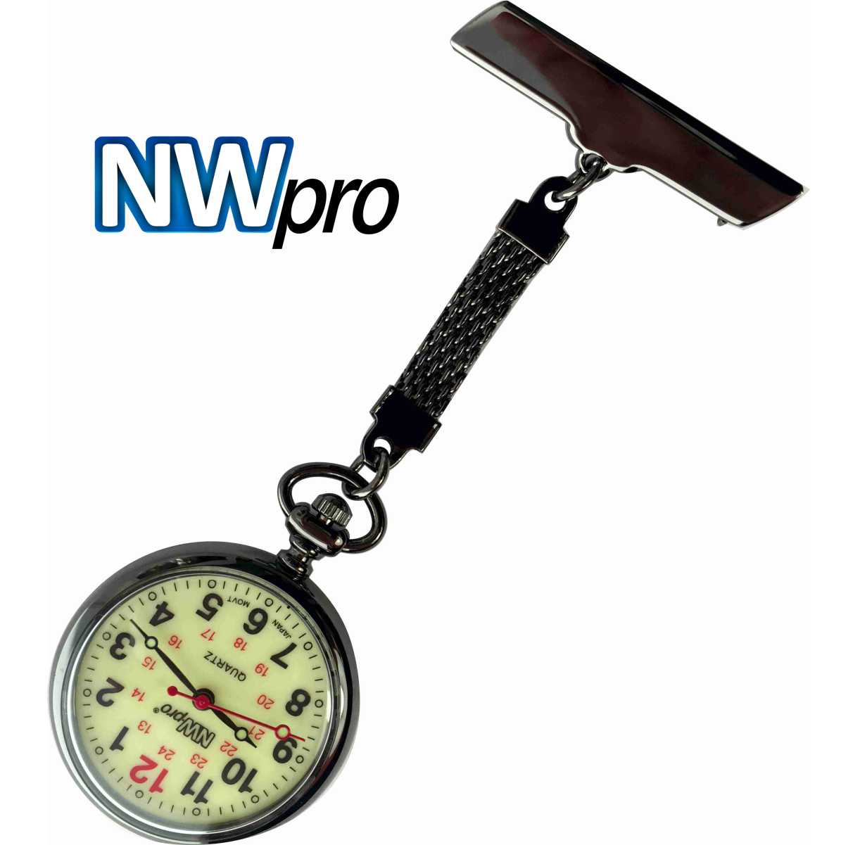 Nurses Pinned Watch - NW•PRO Braided - Gunmetal - Luminous